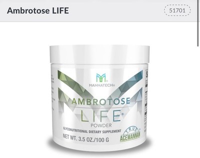 Mannatech Ambrotose LIFE  100g Canister Pure Glyconutrient Immune Supplement NEW