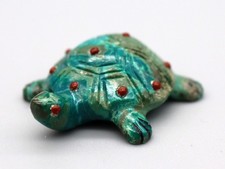 Andrew & Laura Quam Turquoise Zuni Turtle Fet...