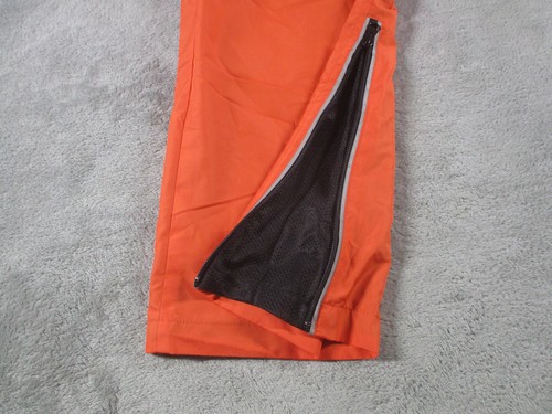 Ancien pantalon de pluie marine homme XL orange maille doublé zip cheville réfléchissant taille élastique - Photo 12/13