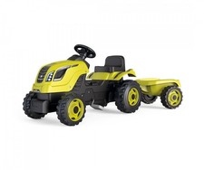 Image of Smoby Toys 7600710130 - Smoby Tractor Farmer XL Green + Trailer - New