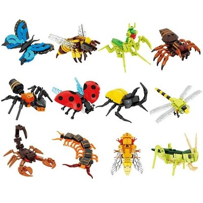 Insekten und Tiere Set Bausteine MOC Ape Butterfly Scorpion Lego Style   