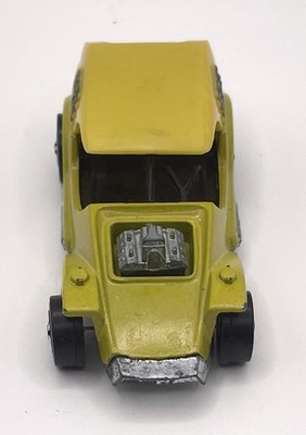 Hot Wheels Redline Ice T Diecast 1969 1971 Yellow Mustard Hong Kong Base Vintage