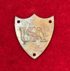 RARE ORIGINAL CIVIL WAR ERA USA UNION CAVALRY US SADDLE POMMEL SHIELD