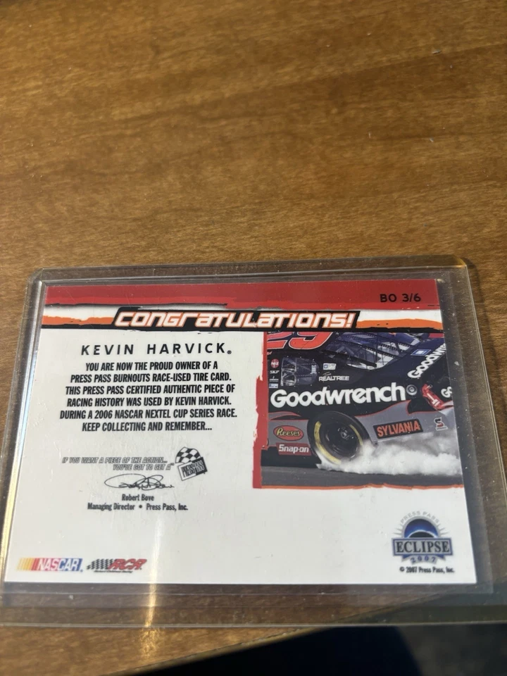 2007 eclipse Kevin Harvick Burnout race used tire - Image 2 of 2