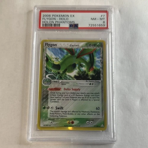 Pokemon Flygon Delta Species 7/110 Holon Phantoms Holo Rare English PSA 8