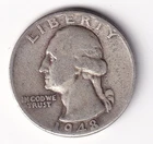 1948 Silver Washington Quarter  90% Silver  Circulated Beautiful Condition #1206