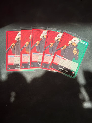 One Piece Card Game Romance Dawn OP01-002 Trafalgar Law NM Pre Errata Leader