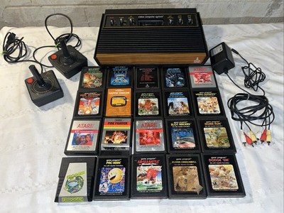Atari 2600  Light Sixer  6 Switch Composite AV Mod: 2 Joysticks, Wires 20 Games