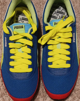 PUMA Future Rider Unisex Kids Low Top Lace-Up Athletic Sneaker Blue US 11