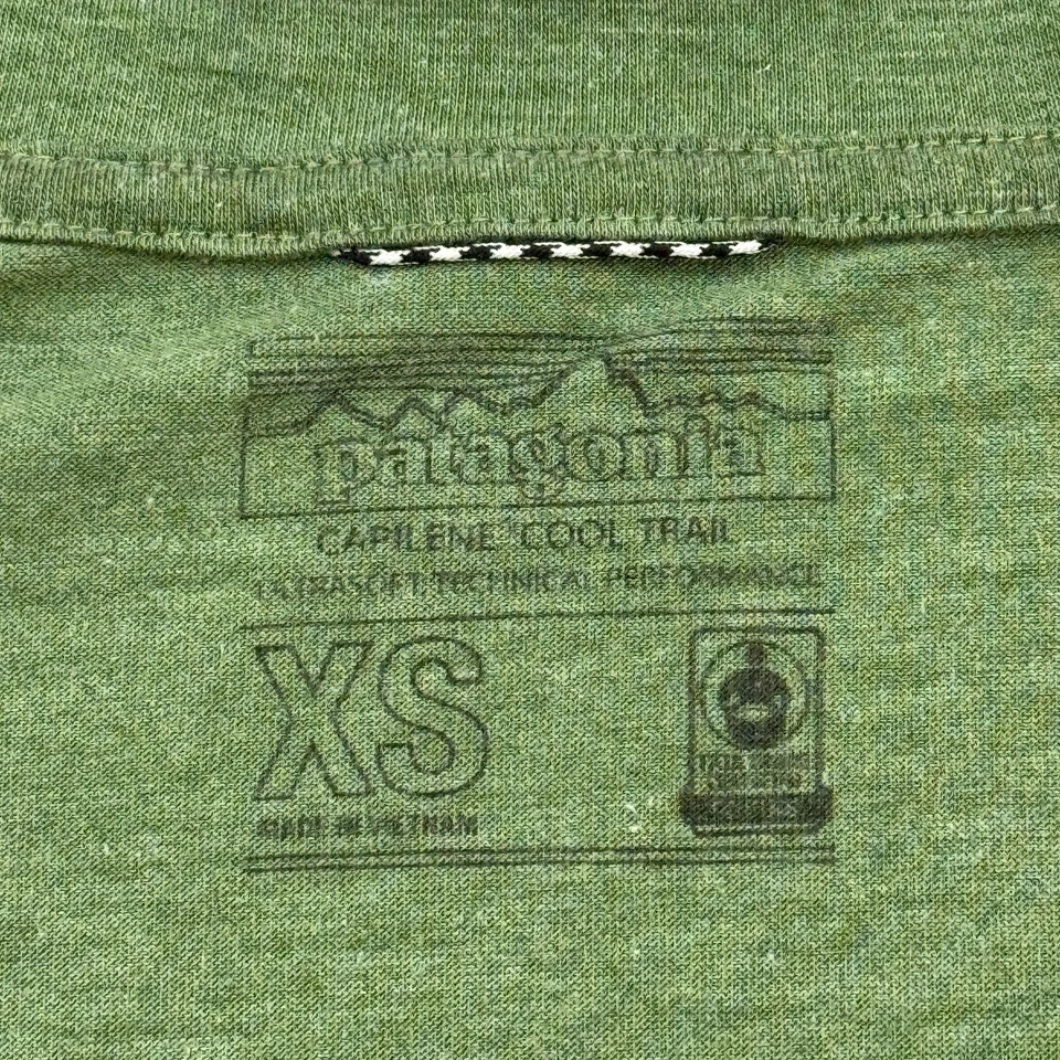 Camisa Patagonia Para Mujer XS Verde Manga Larga Capilene Cool Trail Stretch 24491 Foto 3 de 4