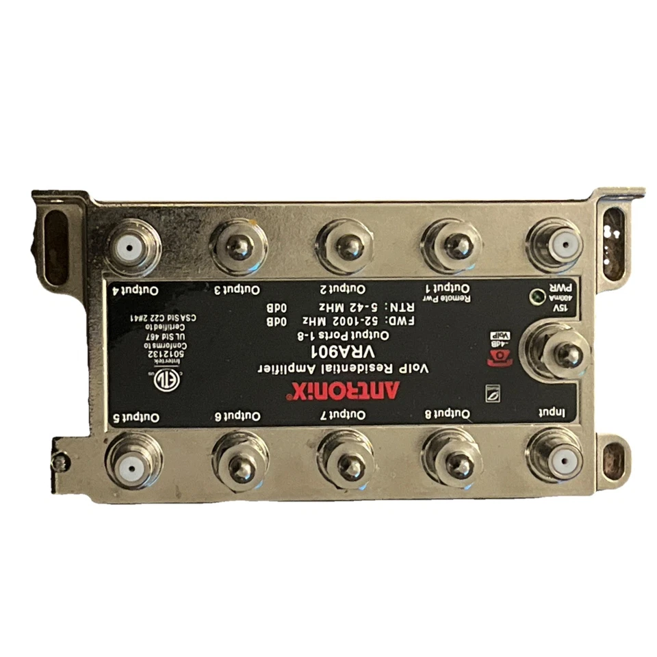 ANTRONICS CATV RF Antenna Amplified 9-Way Distribution Splitter -- NOT TESTED - Image 2 of 4