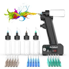 No-Clean Airbrush Kit with Disposable Nozzle (50pcs x 0.2mm & 100pcs x 0.3mm ...
