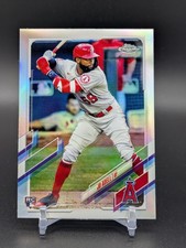 2021 Topps Chrome Jo Adell Red Wave Refractor #142 card
