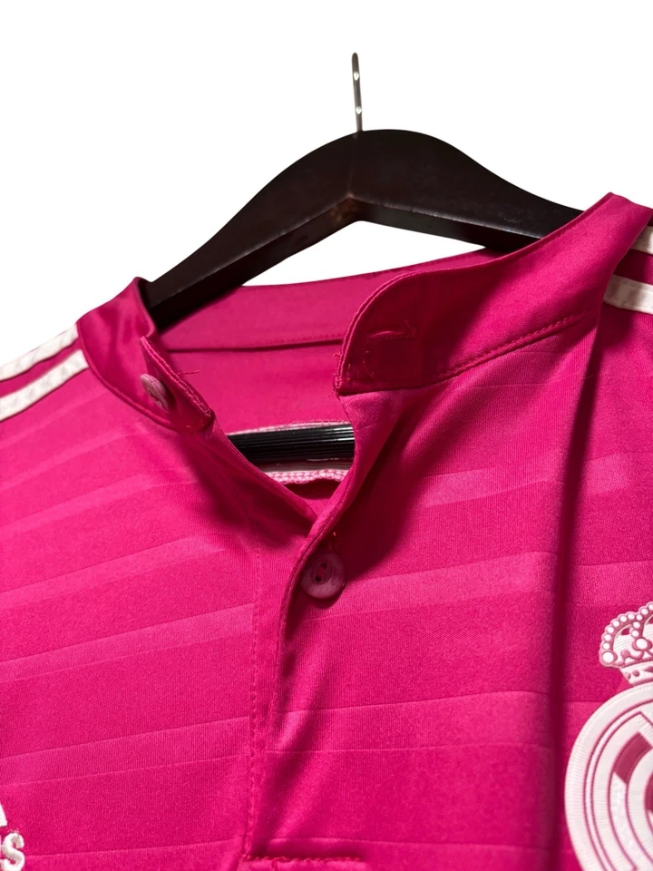 Camiseta Adidas Real Madrid 2014 2015 3ª Equipación Talla L Rosa #10 James RARA Fútbol Foto 3 de 4