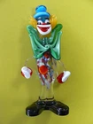 Murano Glass Multicolored Clown 8.5" Hand-Blown Glass