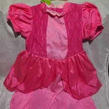 Girls Pink Princess Peach Dress Costume Halloween Size 150 8-12 years