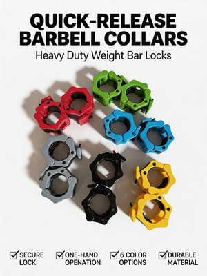 Barbell Clamps 2 inch, Heavy Duty Exercise Collars 2'' Quick Release Locking Pair
