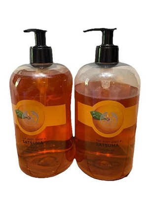 Satsuma Shower Gel 750ml The Body Shop Lot Of 2 ONE FULL ONE 84% Full 2015 Rare