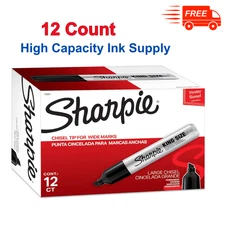 Sharpie King Size Permanent Marker Set, Chisel Tip Markers, Thick Poster Markers