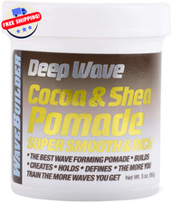 Wavebuilder Coconut  Shea Pomade, Super Smooth, Healthy Hair Waves, 3oz