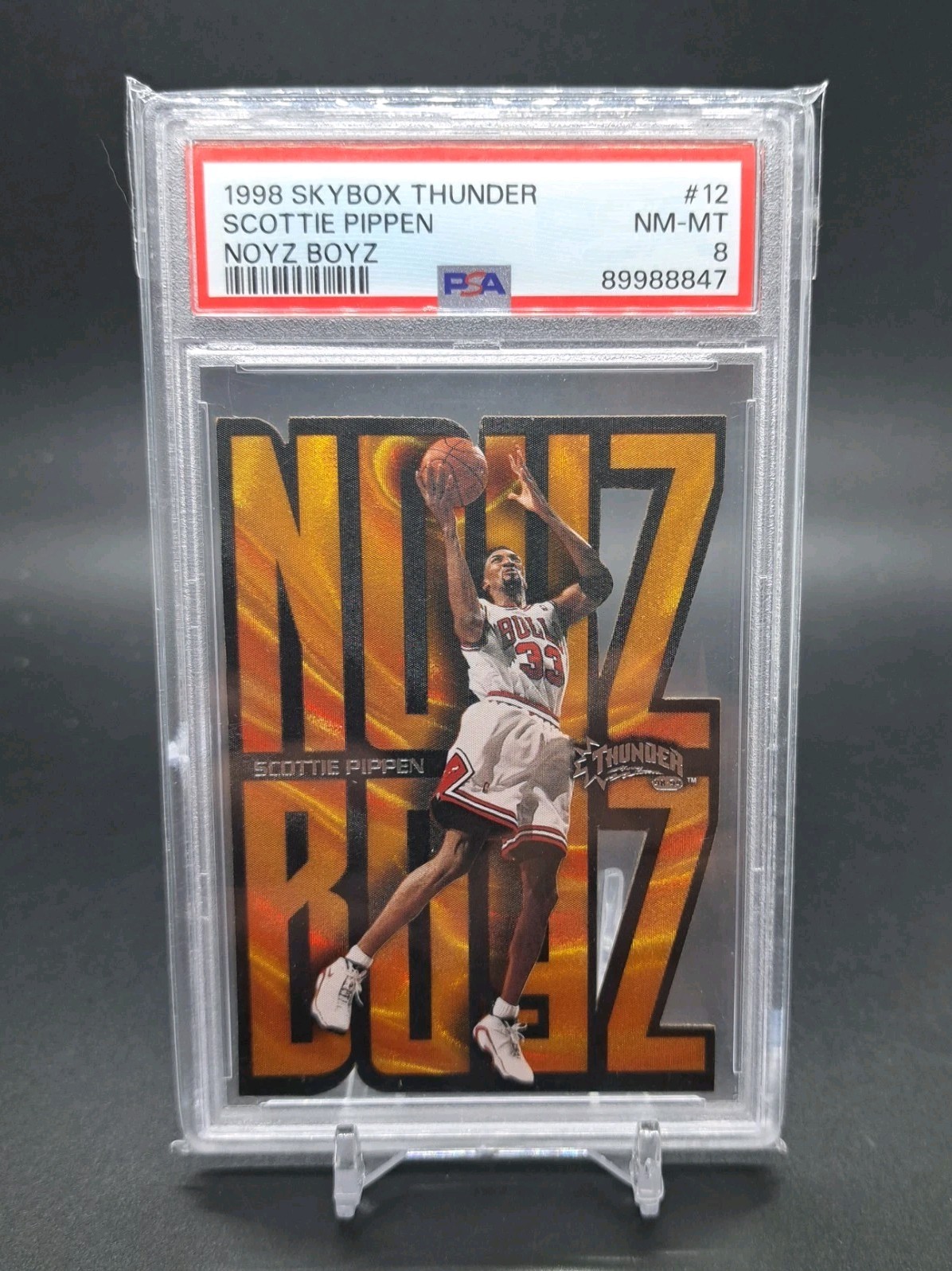 1998-99 Skybox Thunder Scottie Pippen Noyz Boyz PSA 8