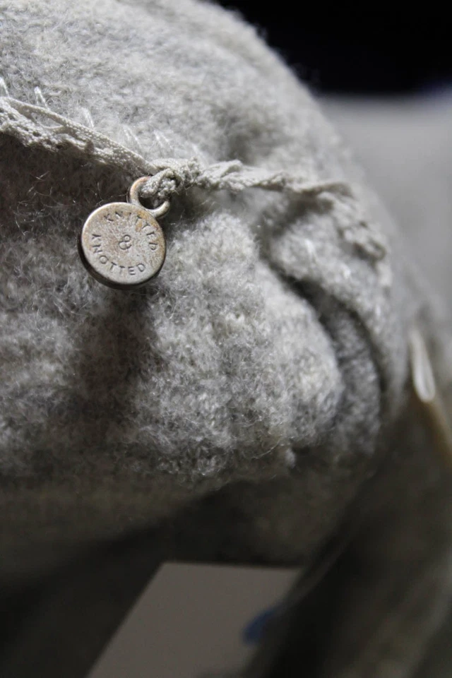 Knitted & Knotted Womens Gray Floral Crew Neck Sleeveless A-line Dress Size M - Image 4 of 4