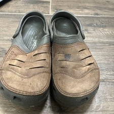 Crocs Crocband Clogs Unisex Brown Slip-On leather Look , 6 Men/ 8 Women  s