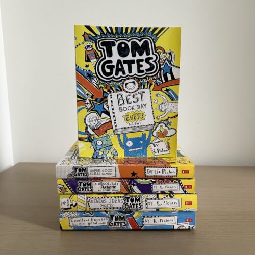 Tom Gates Series Books x 5 By Liz Pichon Children's Chapter Books Bundle - Photo 1/16