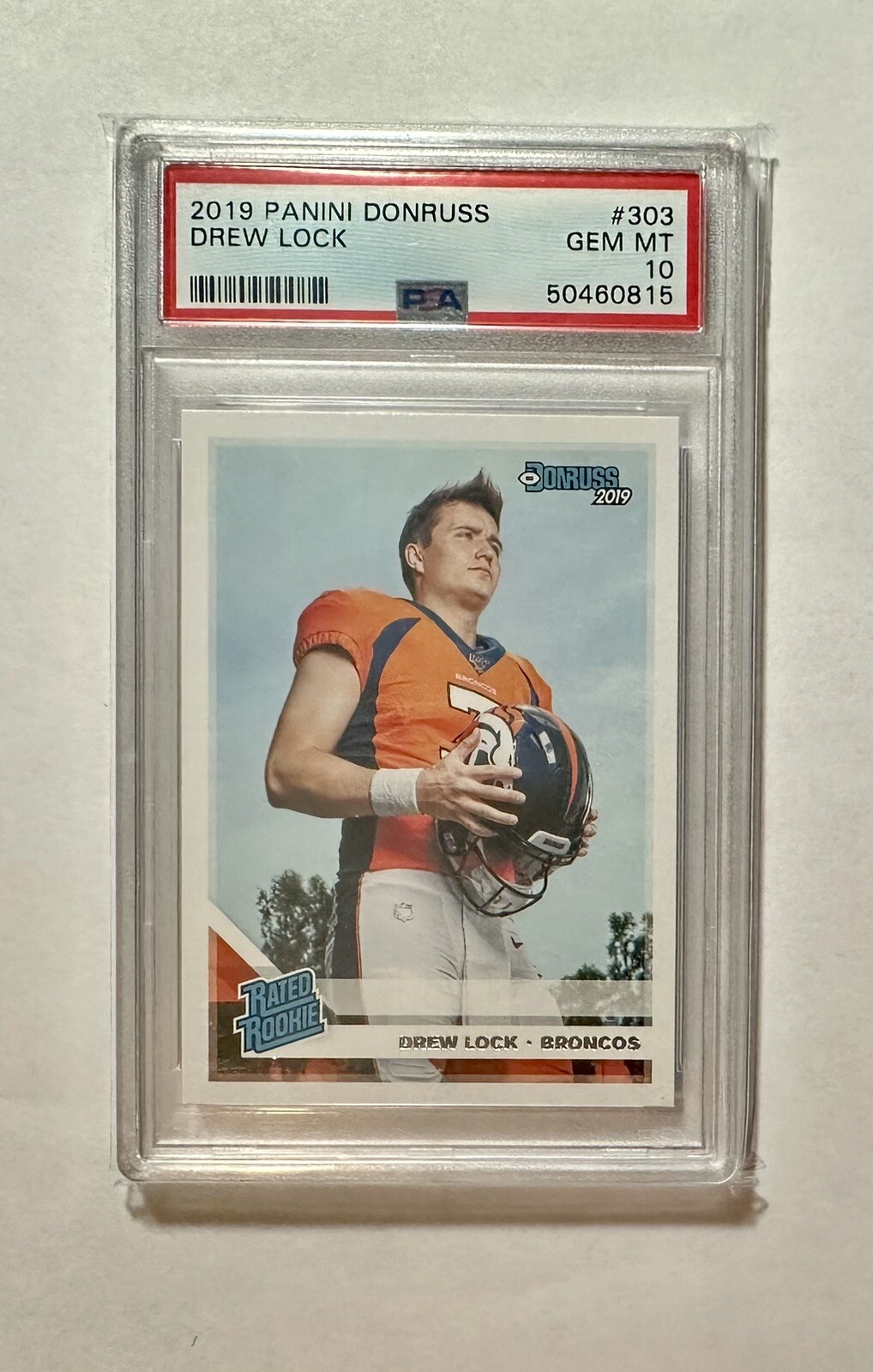 2019 Panini Donruss Optic Drew Lock Rated Rookie #153 PSA 10 Gem Mint Condition