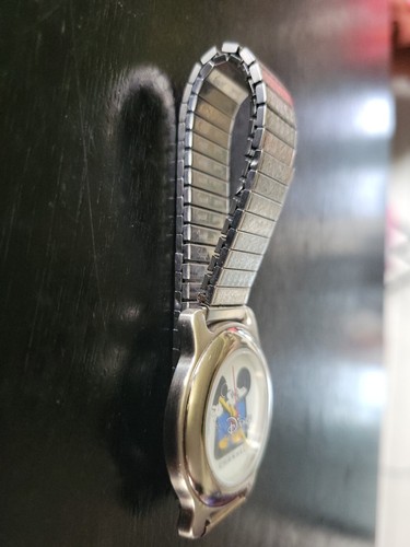 Vintage MICKEY MOUSE Disney Channel Stainless Steel WATCH Working - Picture 2 of 4