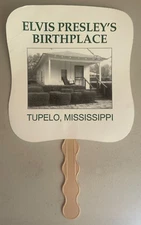 Elvis Presley Birthplace Tupelo Souvenir Fan Mississippi Authentic Item
