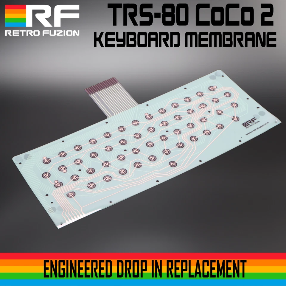Tandy Radio Shack TRS-80 CoCo Color Computer Replacement Keyboard Membrane - - Image 2 of 2
