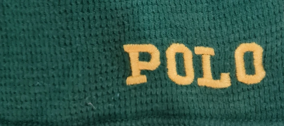 Polo Ralph Lauren Para Hombres Tejido Gofre Prendas para Dormir Manga Larga Camisa Verde Talla:M Foto 3 de 4