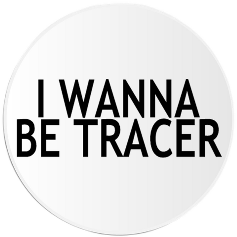 Tracer Meme Stickers - 25-Pack 3-Inch Overwatch Gamer Circles