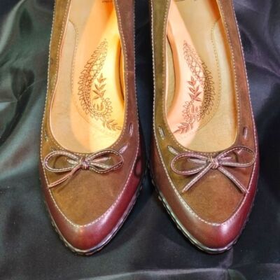 Söfft 7M Two-tone Brown Suede Leather Pumps