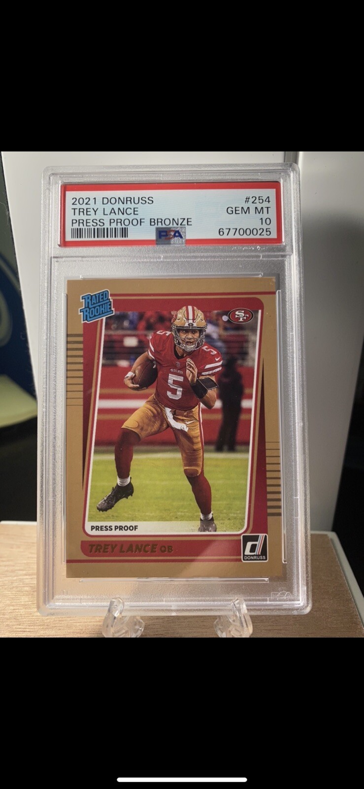 2021 Donruss Trey Lance #254 Press Proof Bronze  PSA 10 Gem Mint RC Card Pop 13