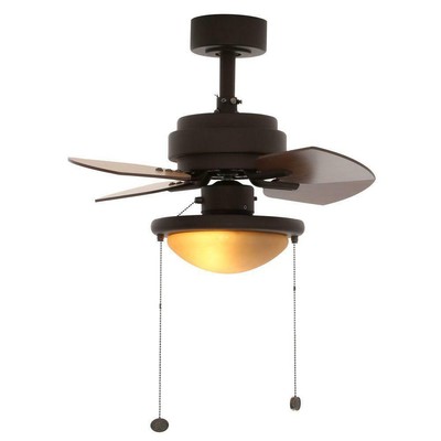 24 Inch Indoor Oil Rubbed Bronze Ceiling Fan With Light Kit Small