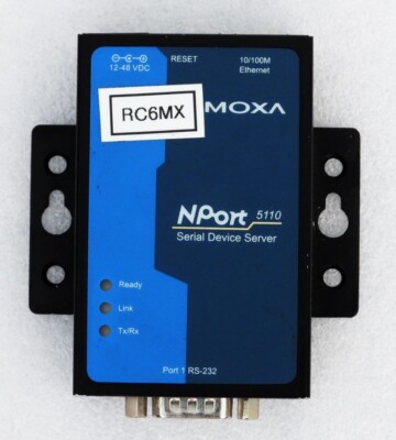 MOXA NPORT 5110 SERIAL DEVICE SERVER PORT-1 RS-232 MADE IN TAIWAN