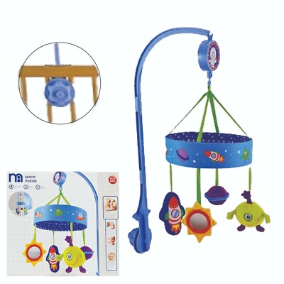 MOTHERCARE SPACE MOBILE BABY CRIB/COT 0+ FROM BIRTH BNIB WIND UP