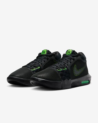 New Nike LeBron Witness 8 EP Shoes - Black/ Volt (FB2237-002