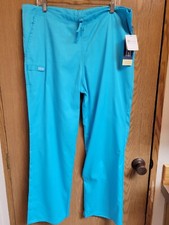 NWT. Teal Unisex Draw String Scrub Pants By By Cherokee Certainty. Sz Md.