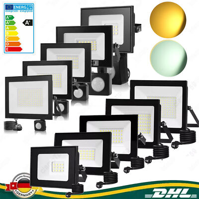 LED Fluter Strahler 10W 20W 30W 50W 100W 200W 300W 500Watt Außen Scheinwerfer DE