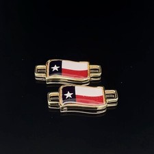 2 Texas Flag Shoe Lace Keeper Union Worker Charm Work Boots