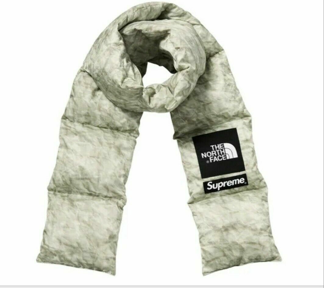 Supreme The North Face Paper Print Nuptse 700-Fill Down Scarf FW19