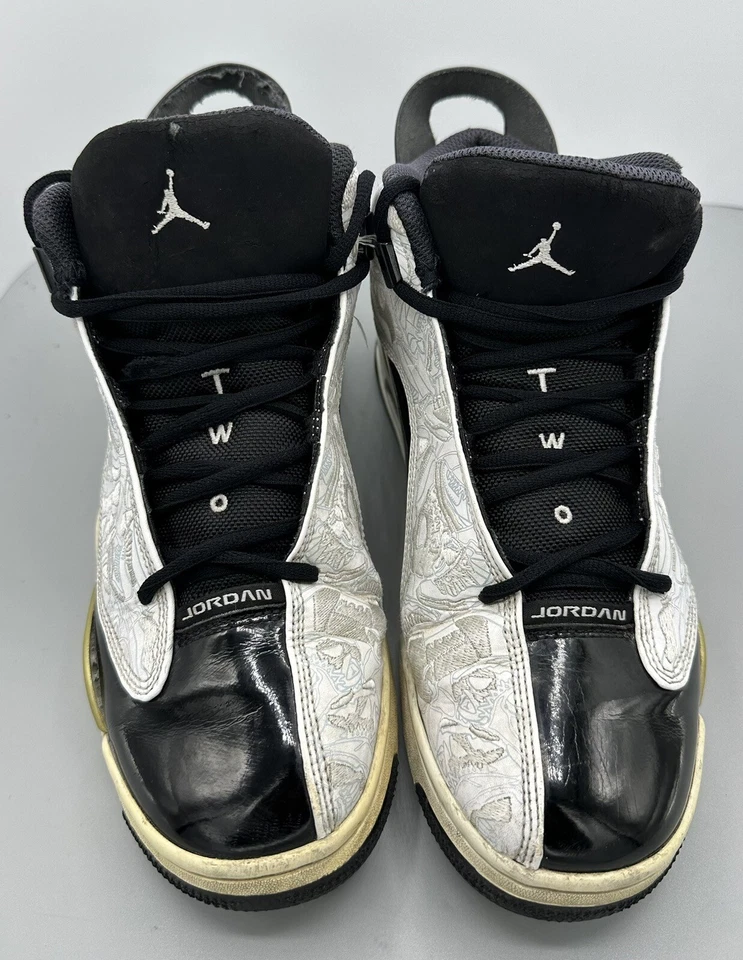 Nike Jordan Dub Zero Borde Dorado Blanco y Negro 311046-005 Talla 8.5 Foto 2 de 4