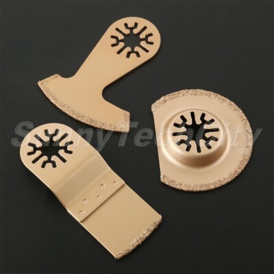 3x Multi Function Saw Blades Cutter Concrete Cutting Grinding Oscillating Tool