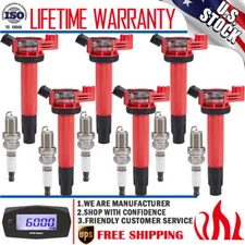 6 Pack Ignition Coil & Spark Plug For Toyota Camry Solara Sienna Lexus 3.3L V6