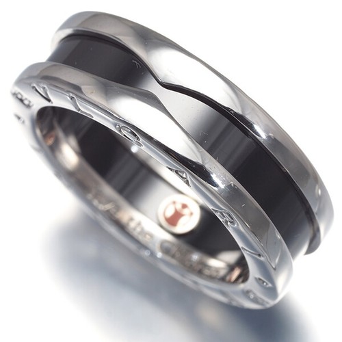 Auth BVLGARI Ring B.Zero1 Save the Children EU54 925 Sterling Silver/Ceramic
