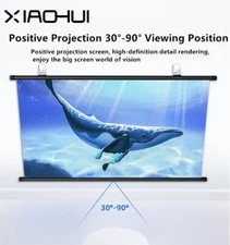 XIAOHUI 4K 60-inch 3D Projector Screen Suitable For Home Theater Indoor Movies
