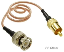 BNC Male to RCA (Phono) Male 50-Ohm RG316 Coax Low Loss Jumper RF Cable
